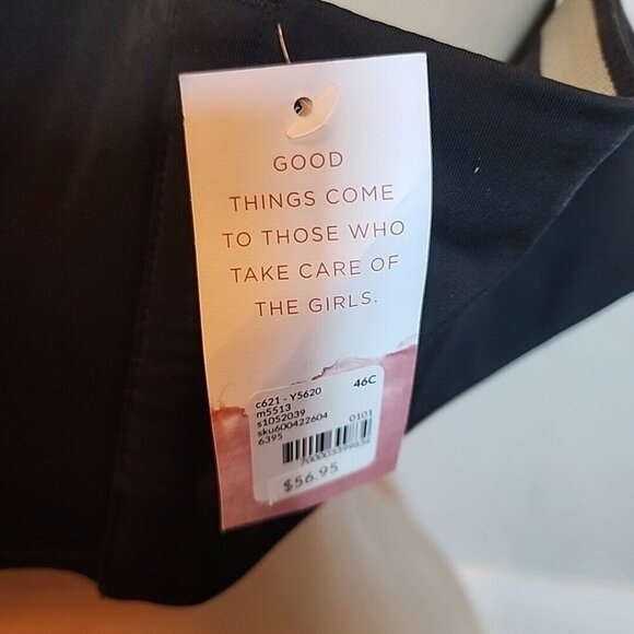 Cacique Bra  Boost Multiway Strapless 46C Black Underwire Padded NWT - Picture 2 of 6